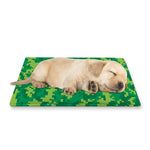 Green Digital Camo Pattern Print Pet Cooling Mat Cover
