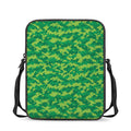 Green Digital Camo Pattern Print Rectangular Crossbody Bag