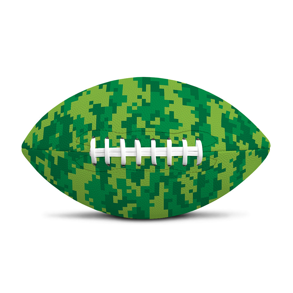 Green Digital Camo Pattern Print Rugby Ball