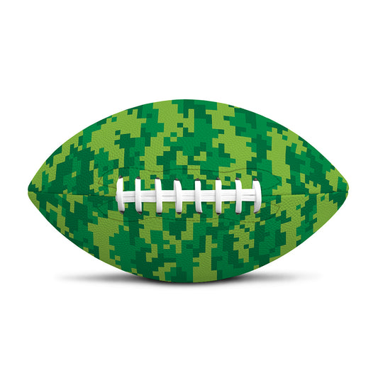 Green Digital Camo Pattern Print Rugby Ball