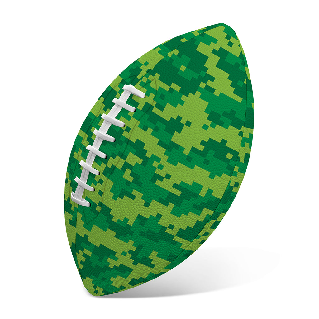 Green Digital Camo Pattern Print Rugby Ball