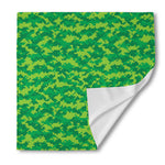 Green Digital Camo Pattern Print Silk Bandana