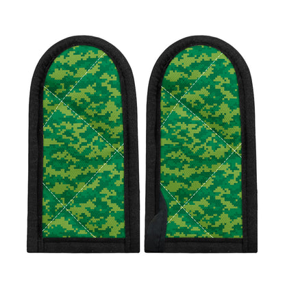 Green Digital Camo Pattern Print Skillet Handle Cover
