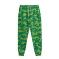 Green Digital Camo Pattern Print Sweatpants