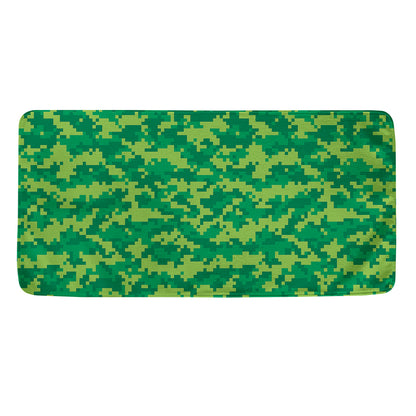 Green Digital Camo Pattern Print Towel