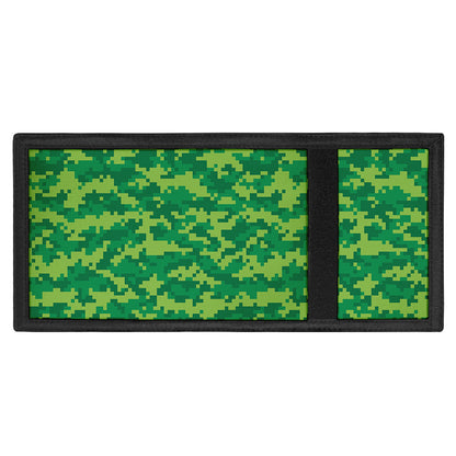 Green Digital Camo Pattern Print Trifold Wallet