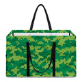 Green Digital Camo Pattern Print Utility Tote Bag