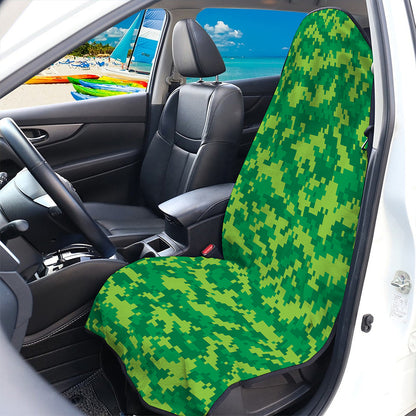 Green Digital Camo Pattern Print Waterproof Car Seat Cover