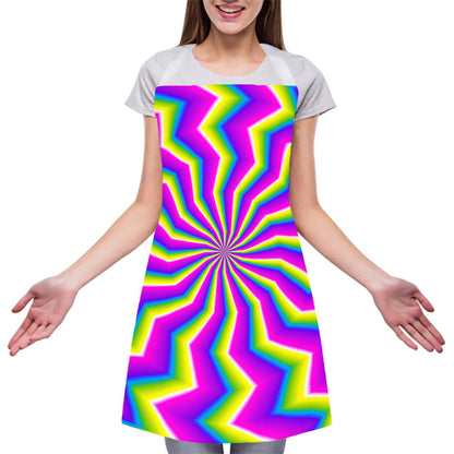 Green Dizzy Moving Optical Illusion Adjustable Apron
