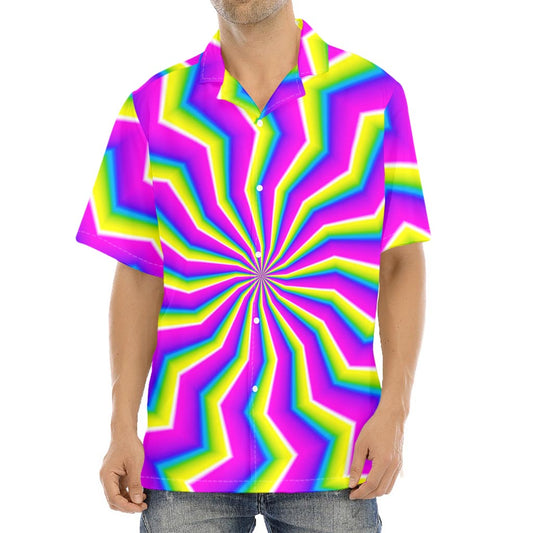 Green Dizzy Moving Optical Illusion Aloha Shirt