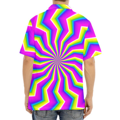 Green Dizzy Moving Optical Illusion Aloha Shirt