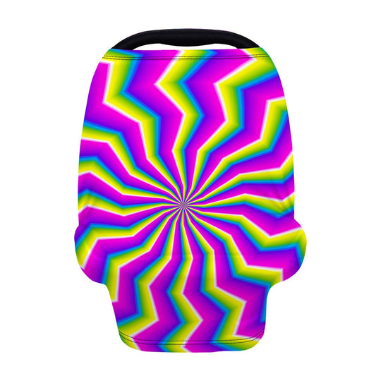 Green Dizzy Moving Optical Illusion Baby Seat Cover
