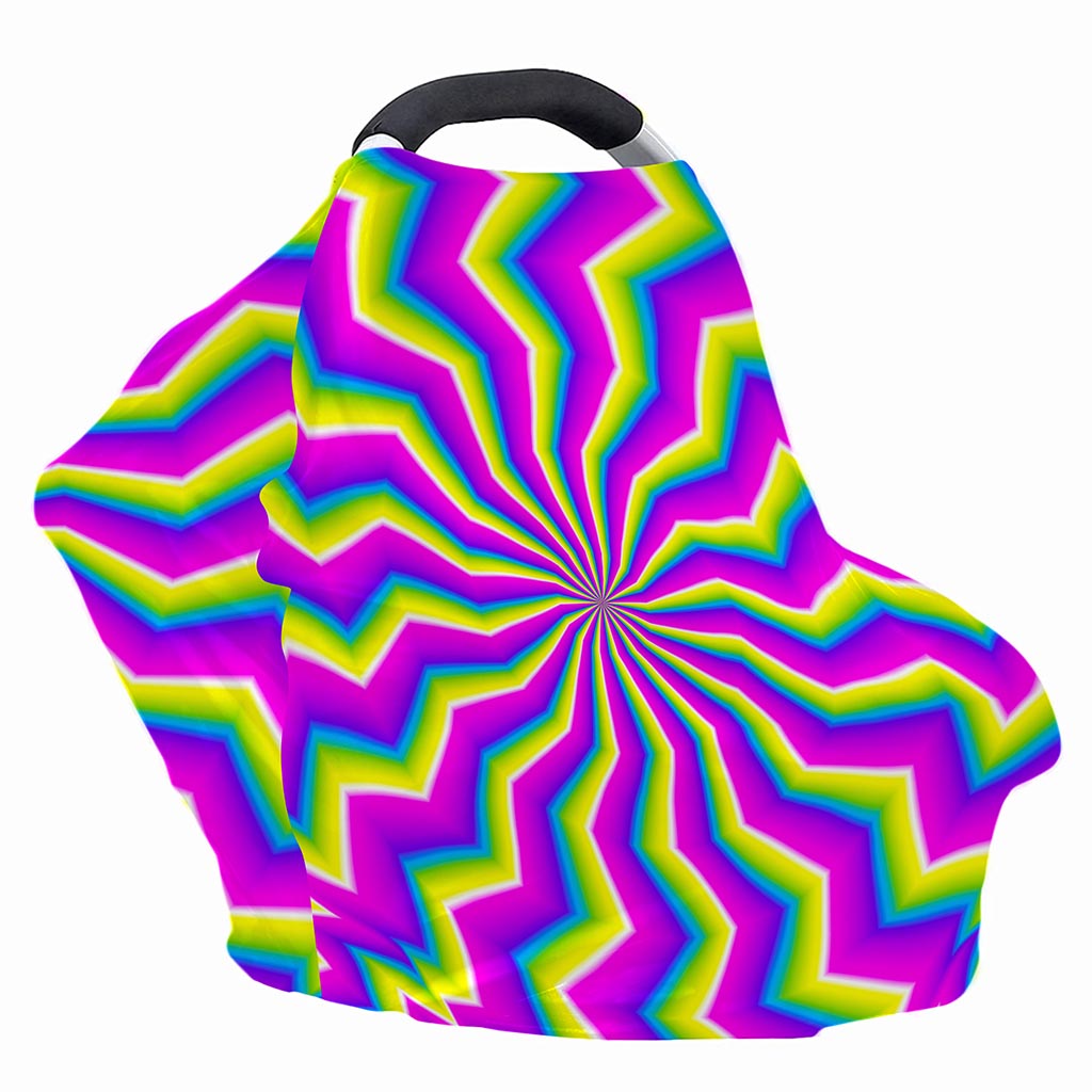 Green Dizzy Moving Optical Illusion Baby Seat Cover