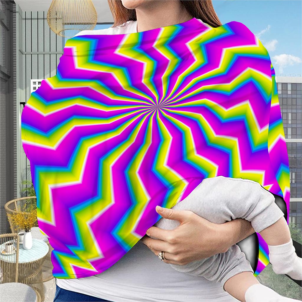 Green Dizzy Moving Optical Illusion Baby Seat Cover