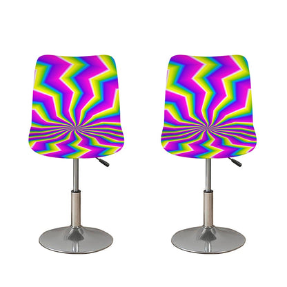 Green Dizzy Moving Optical Illusion Bar Stool Covers