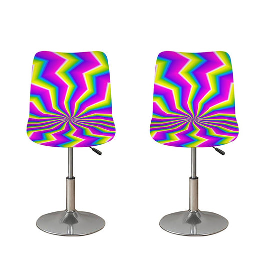 Green Dizzy Moving Optical Illusion Bar Stool Covers