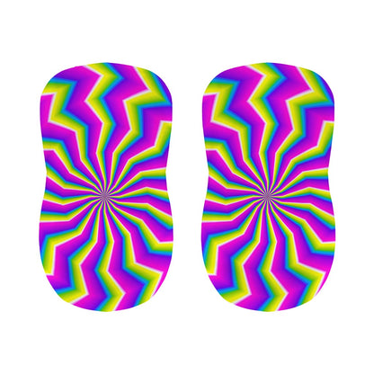 Green Dizzy Moving Optical Illusion Bar Stool Covers