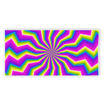 Green Dizzy Moving Optical Illusion Beach Towel