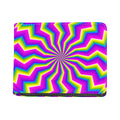 Green Dizzy Moving Optical Illusion Bifold Wallet