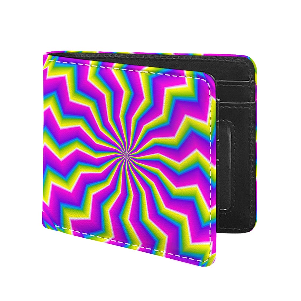 Green Dizzy Moving Optical Illusion Bifold Wallet