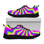 Green Dizzy Moving Optical Illusion Black Running Shoes