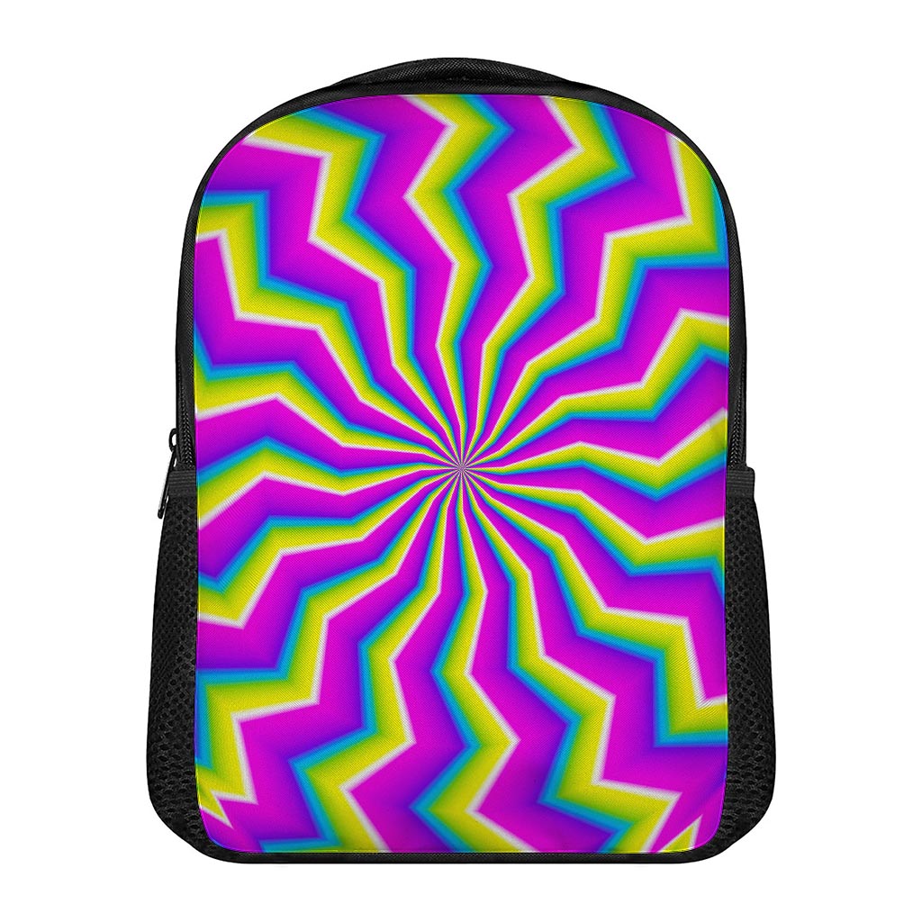 Green Dizzy Moving Optical Illusion Casual Backpack