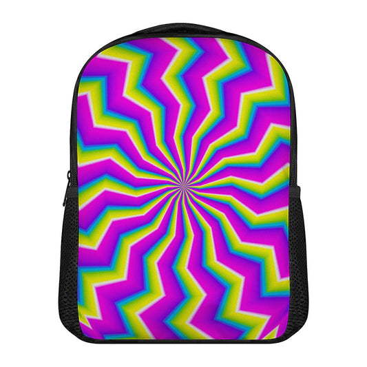 Green Dizzy Moving Optical Illusion Casual Backpack