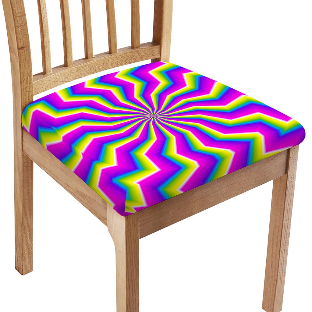 Green Dizzy Moving Optical Illusion Chair Cushion Cover