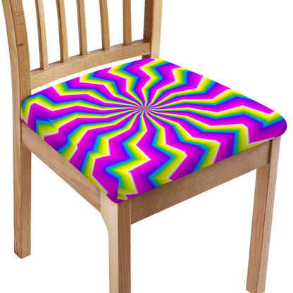 Green Dizzy Moving Optical Illusion Chair Cushion Cover