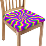 Green Dizzy Moving Optical Illusion Chair Cushion Cover