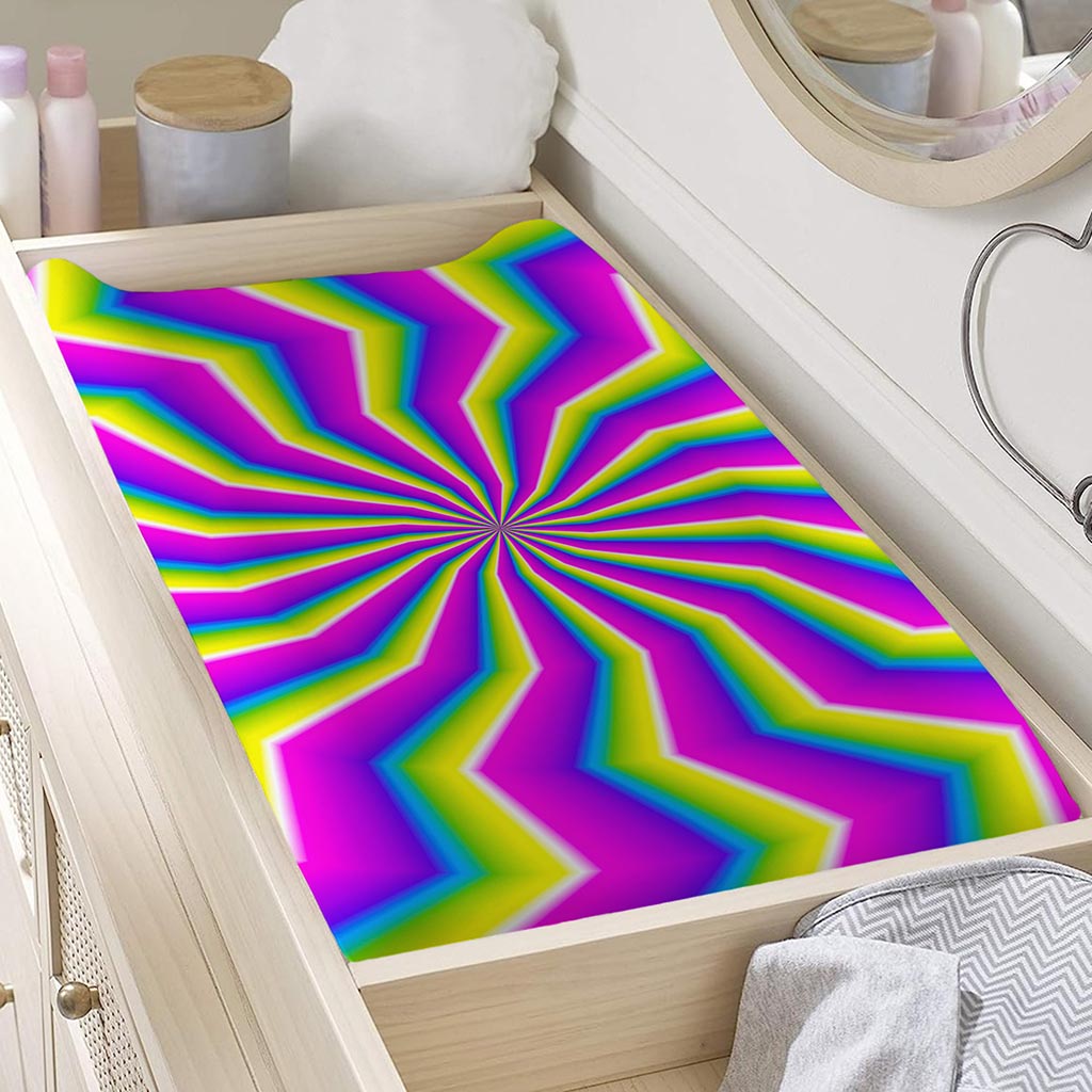 Green Dizzy Moving Optical Illusion Changing Pad Cover