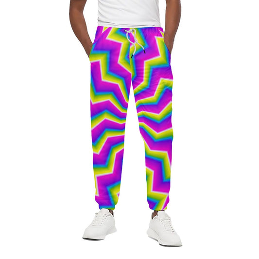 Green Dizzy Moving Optical Illusion Cotton Pants