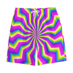 Green Dizzy Moving Optical Illusion Cotton Shorts