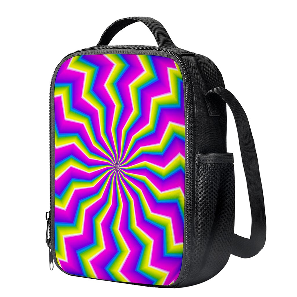 Green Dizzy Moving Optical Illusion Crossbody Lunch Bag