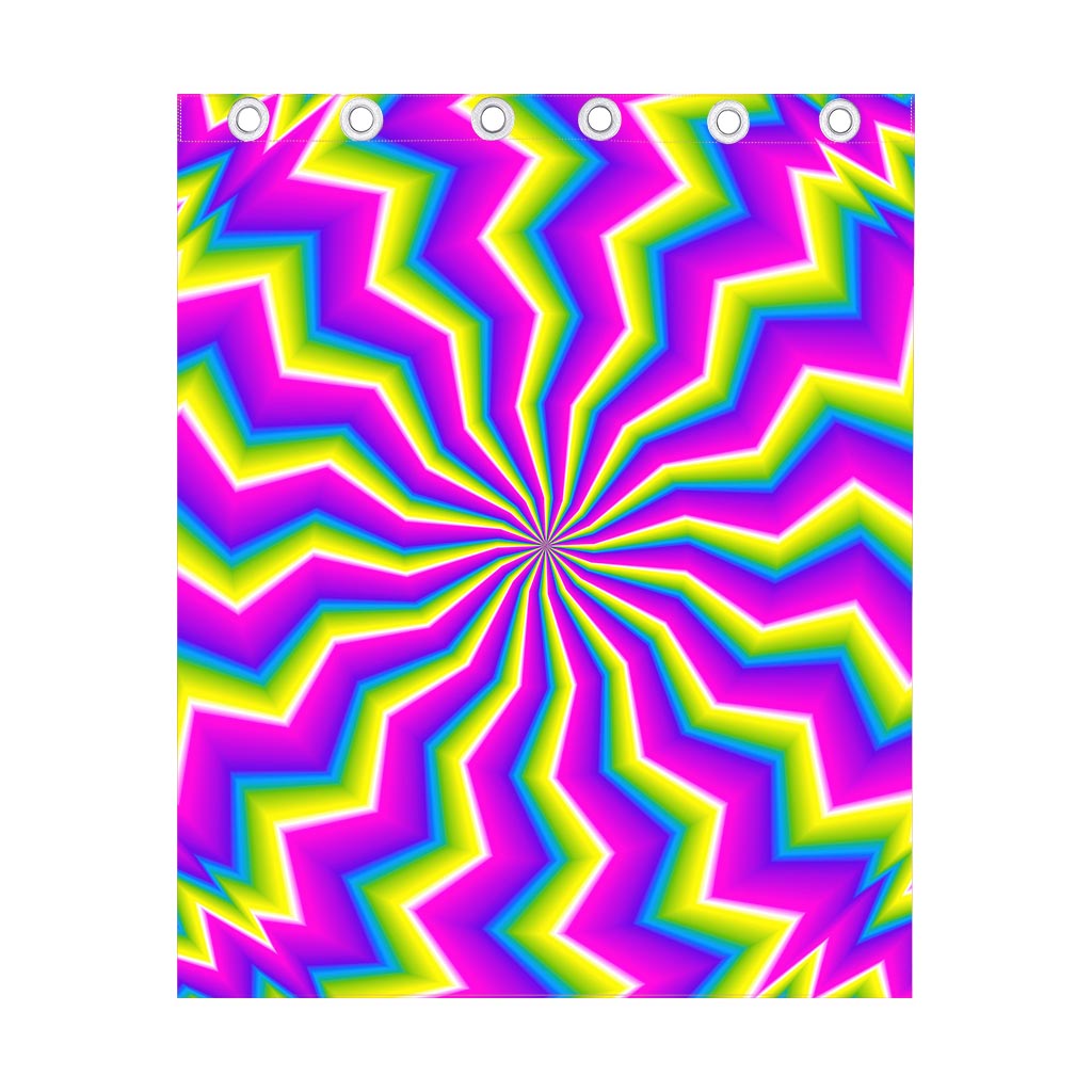 Green Dizzy Moving Optical Illusion Curtain