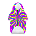 Green Dizzy Moving Optical Illusion Dog Zip Up Hoodie