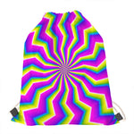 Green Dizzy Moving Optical Illusion Drawstring Bag
