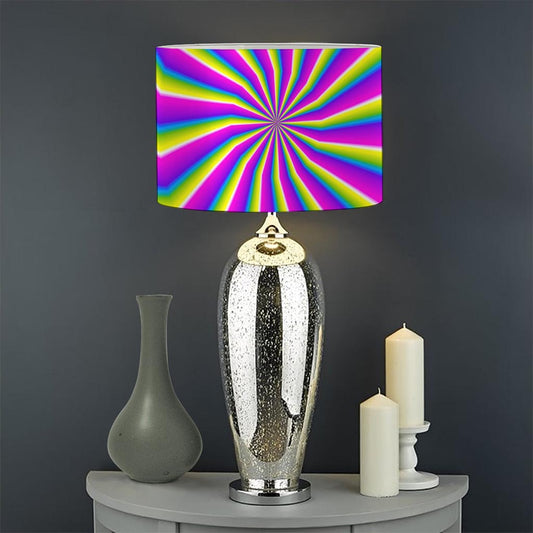 Green Dizzy Moving Optical Illusion Drum Lamp Shade