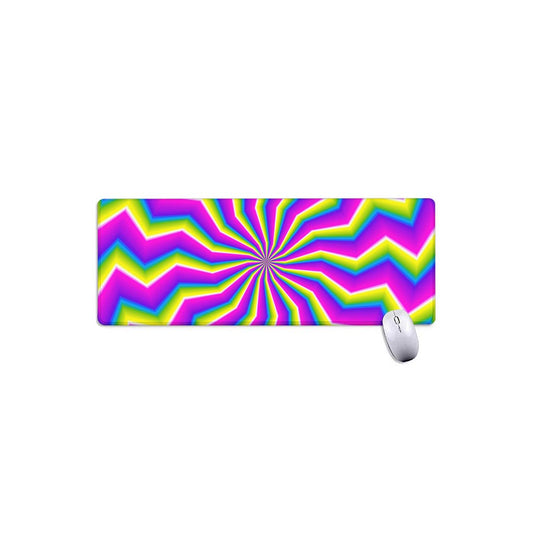Green Dizzy Moving Optical Illusion Extended Mouse Pad