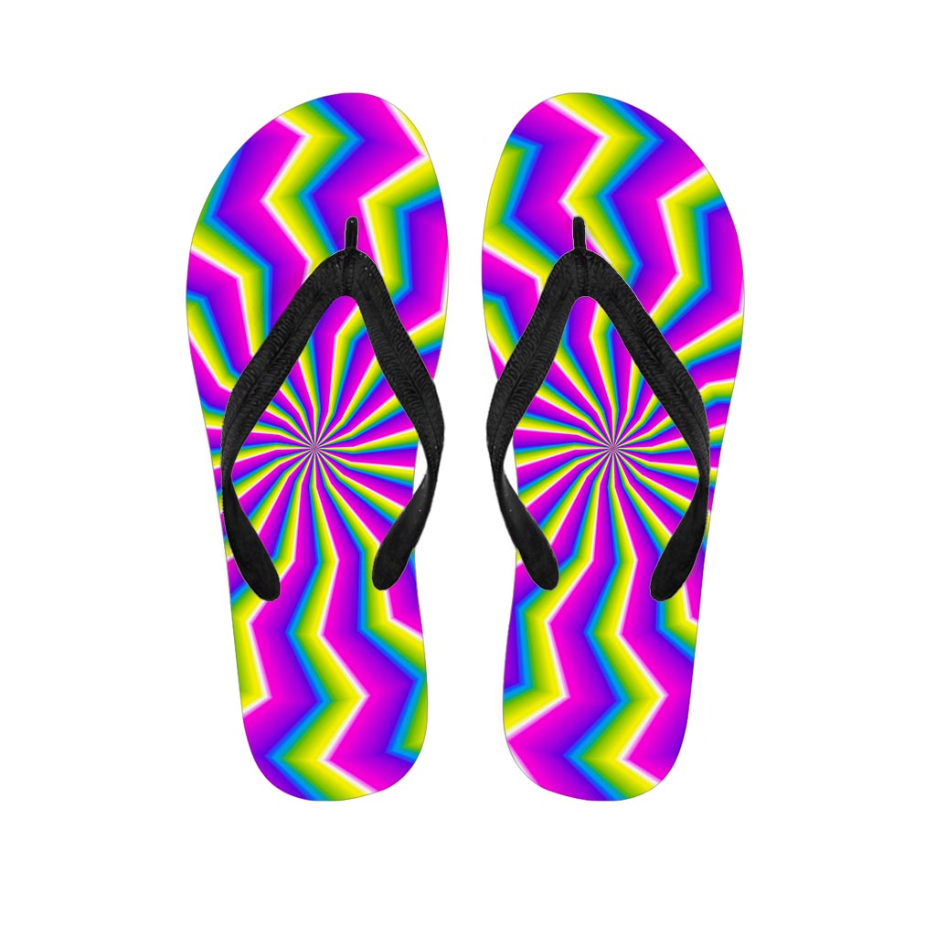 Green Dizzy Moving Optical Illusion Flip Flops