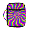 Green Dizzy Moving Optical Illusion Front Pocket Bible Bag