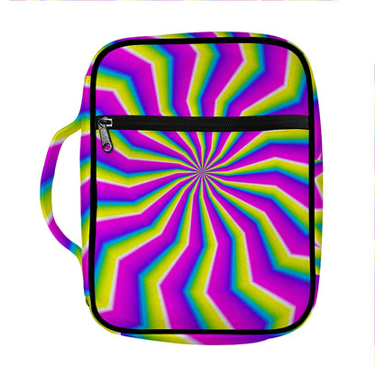 Green Dizzy Moving Optical Illusion Front Pocket Bible Bag