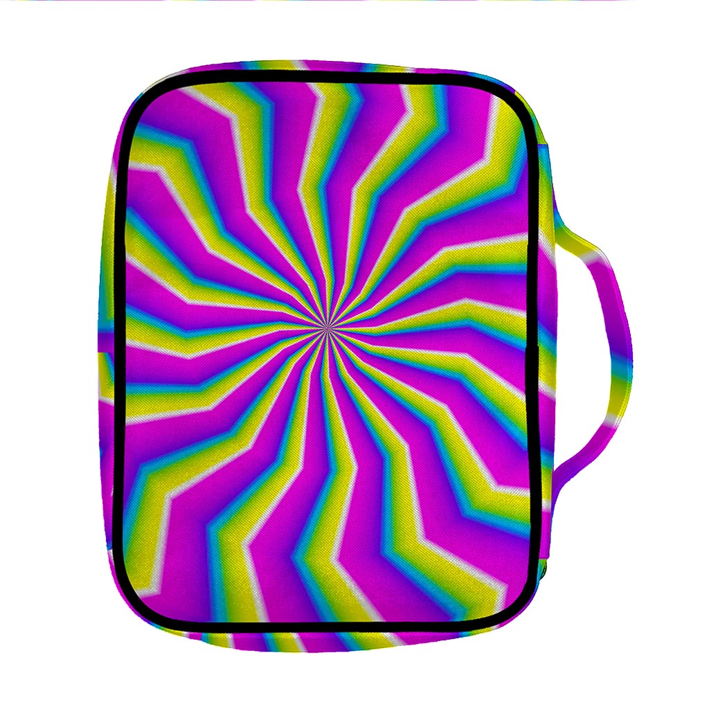 Green Dizzy Moving Optical Illusion Front Pocket Bible Bag