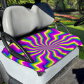 Green Dizzy Moving Optical Illusion Golf Cart Seat Cover
