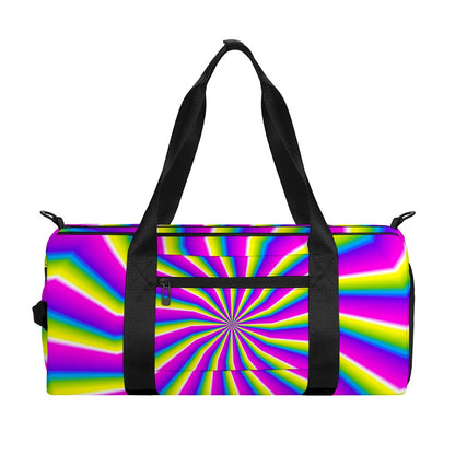 Green Dizzy Moving Optical Illusion Gym Bag