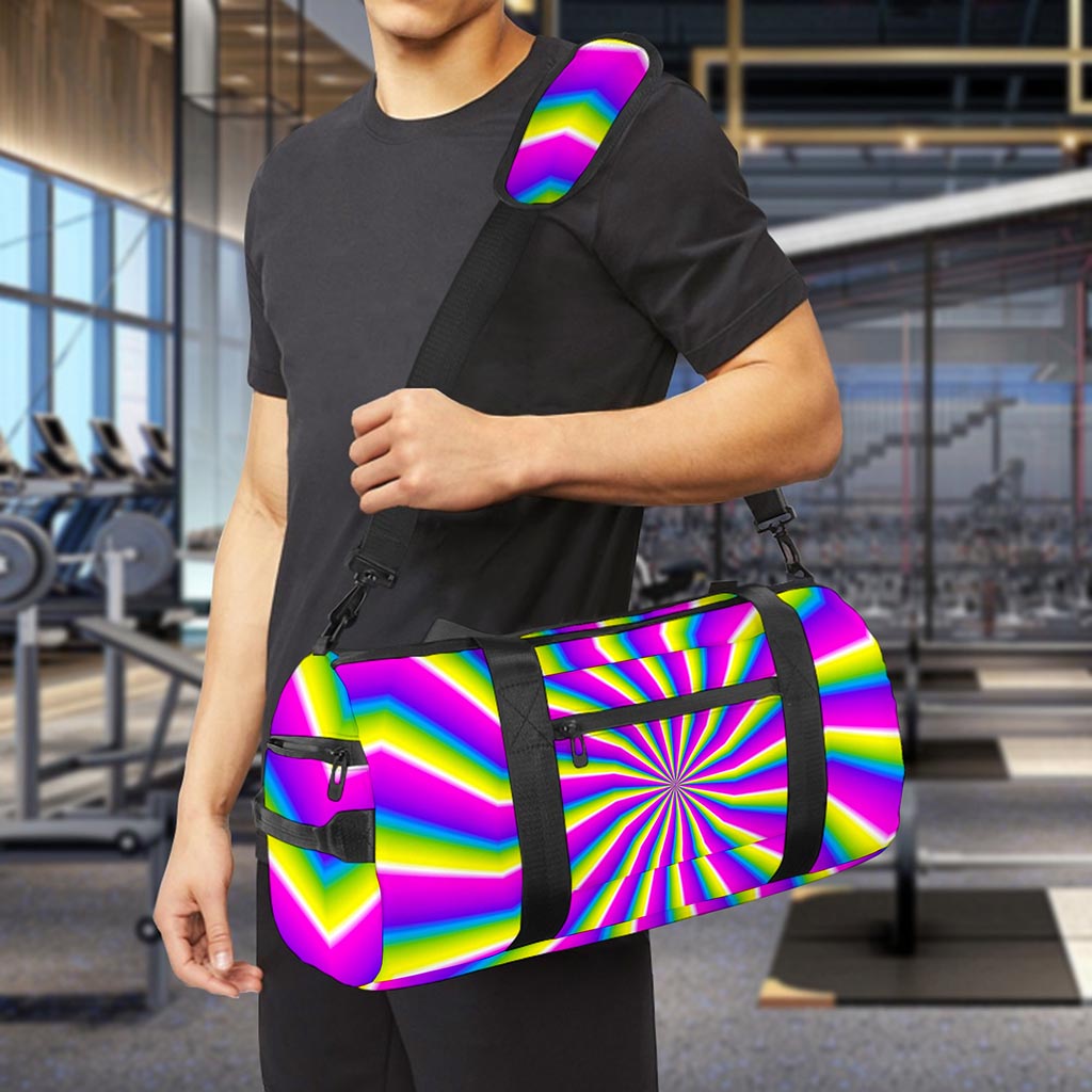 Green Dizzy Moving Optical Illusion Gym Bag