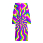 Green Dizzy Moving Optical Illusion Hooded Bathrobe