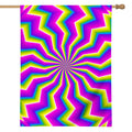 Green Dizzy Moving Optical Illusion House Flag