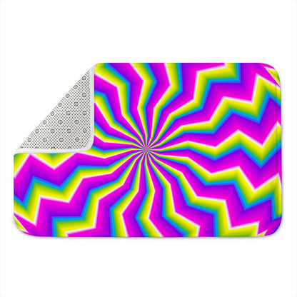 Green Dizzy Moving Optical Illusion Indoor Door Mat