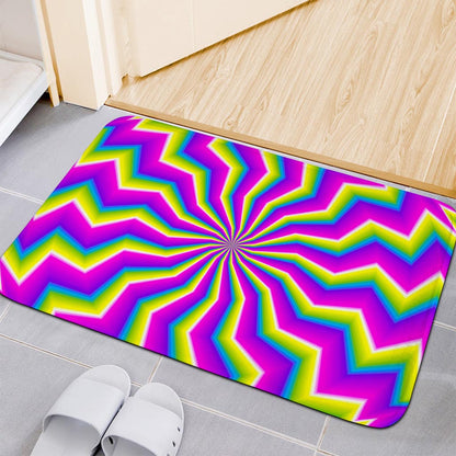 Green Dizzy Moving Optical Illusion Indoor Door Mat